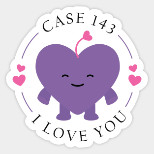 stray kids case 143 purple heart Sticker